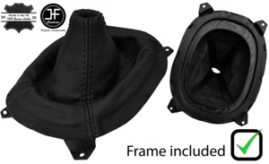 CZARNY ŚCIEG SKÓRZANY GEAR GATER + PLASTIKOWA RAMA PASUJE DO MAZDA RX7 FD3S 92-02 - Zdjęcie 1 z 3