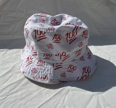 Chapéu City Hunter EUA unissex tamanho único branco com vermelho anos 100 por toda parte - Imagem 1 de 4