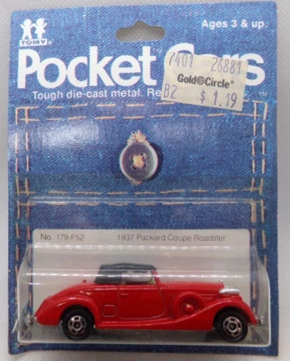 Packard 1937 cupé Roadster #179-F52 Tomy Pocket Cars 1:64 diecast 122922DMT4 Foto 1 de 2