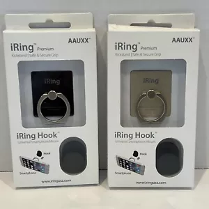 Black & gold Authentic iRing Kickstand iPhone Android Universal Smartphone - Picture 1 of 1