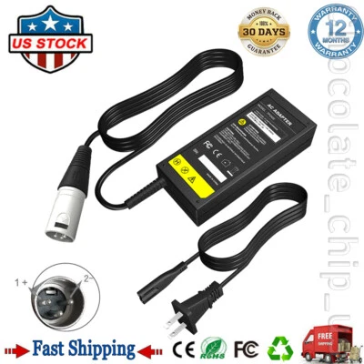 CHOCOLATE_CHIP_US 29.4V Charger XLR Plug Adapter For Electric Scooter Skip Bike Power Supply Parts