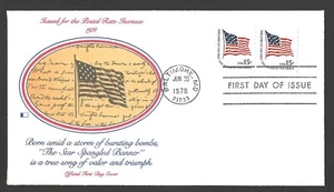 1978 US Postage - SCOTT 1618C - 15 CENT - FT. McHENRY FLAG - FDC Fleetwood - Picture 1 of 2