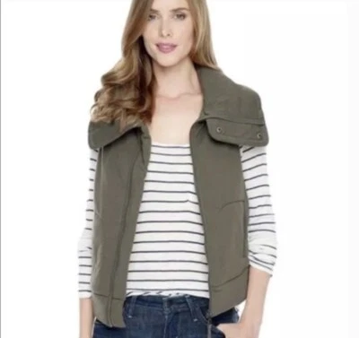 ESPLÉNDIDO CHALECO MOTO ACOLCHADO MUJER TALLA S VERDE OLIVA Foto 1 de 4