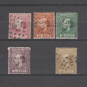 Netherlands 1867 NVPH 8-12 William III used - Picture 1 of 2