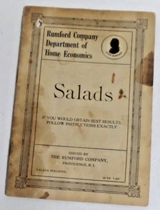 Libretto ricette insalate Rumford Company 1920? - Foto 1 di 1