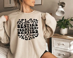 Besties Sweatshirt Best Friend Crewneck Gift for best friend Oversize Sweatshirt - Picture 1 of 10