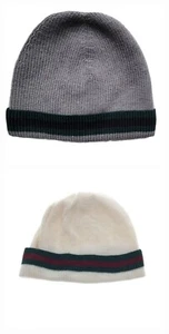 NWT NEW Gucci kids boys gray or cream hat with GNG or GRG web design S l M - Picture 1 of 12