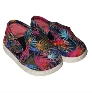 Toms Bebé Bebé Niño Niñas Rosa Azul Primavera Palmeras Zapatos Tenis Talla 4T - Imagen 1 de 12