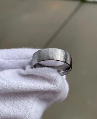 Rugged Brush Titanium Ring, 7mm Width, Made to Order, Wedding, Anniversary - Image 1 of 4