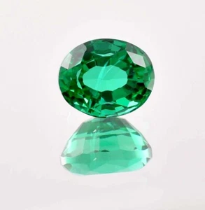 Flawless Natural 9 x 7 Green Zambian Emerald Loose Gemstone (GIT) Certified) - Picture 1 of 6
