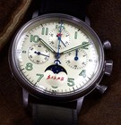 7756G-D Roter Stern Chronograph  Mondphase, Datum, Glasboden
