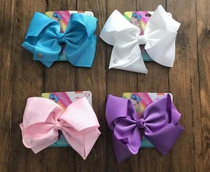 Jojo Siwa 8” Large Solid Bows Girls Hair Accessories Hair Clip (4)pcs/lot NWT✨