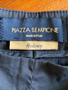 Audrey Piazza Sempione Pants Navy Cotton Size 44 piazza pants - Picture 1 of 4