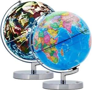 EXERZ Mappamondo Luminoso Mappamondo Illuminato 23cm Mappa Italiana con LED di Notte - Foto 1 di 9