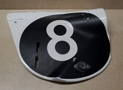 YAMAHA 401-21711-00-02 LEFT SIDE COVER MX125 MX175 YZ125 1974 1975 WHITE - Image 1 of 4