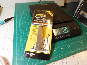 Generale n. 230 26 Leaf Feeler Gage 0,0015""-.025"" (.038-.635 mm) spedizione gratuita - Foto 1 di 5