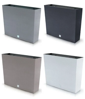 Rattan Tall Flowerpot with removable liner Trough Garden Patio Plant Box Planter - Image 1 of 4