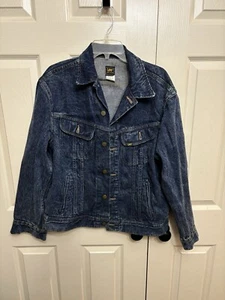 Vintage 80s Lee Riders Denim Jacket #153438 Size 40R Dark Wash Trucker - Picture 1 of 3