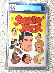 FOUR COLOR  #149 Dell May 1947 CGC 8.0 off-white to WHITE pages Smilin' Jack - Picture 1 of 12