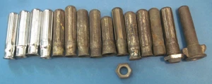 Vintage group of 15 old valve stem covers nuts and bases some NOS or rechromed - Picture 1 of 4