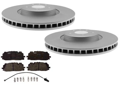 Front Coated Disc Brake Rotors & Brake Pads Fits Audi Q5 PHEV 20-23 350MM - Image 1 of 4