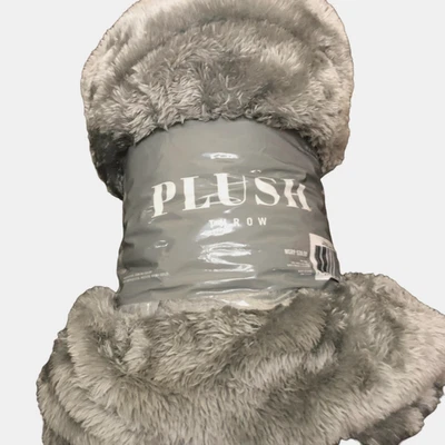 Plush Gray Throw Blanket Super Soft Couch Sofa Bed 50" x 60" New Fall Winter - Image 1 of 4