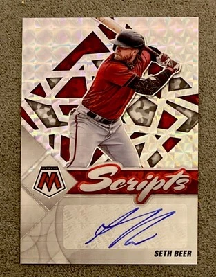 2022 Panini Mosaic Silver Rookie AUTO #SB Seth Beer Diamondbacks 99 Print Run - Image 1 of 3