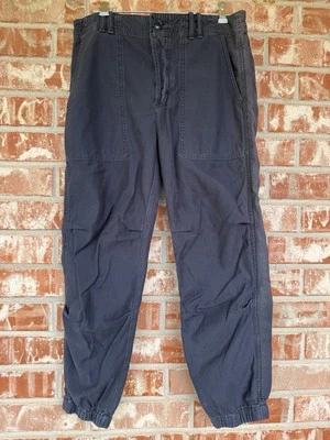 Pantalones de chándal Citizens of Humanity Agni para mujer azul algodón botón mosca cónico 27 Foto 1 de 4