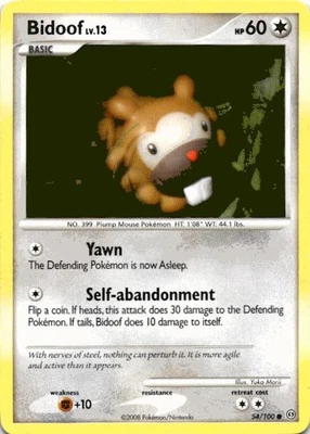 Bidoof 54/100 Normal Common Stormfront HP - Image 1 of 2
