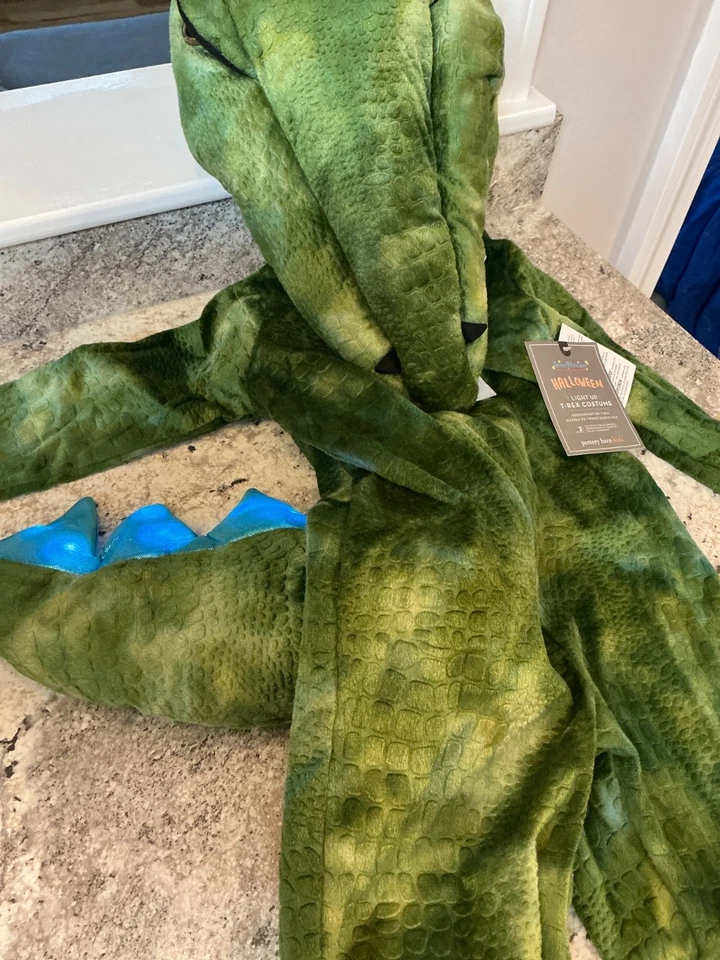 POTTERY BARN KIDS LIGHT-UP T REX DINOSAUR HALLOWEEN COSTUME SIZE 2T-NWT - Image 1 of 4