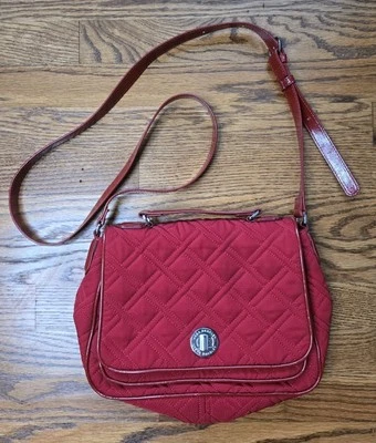 Vera Bradley Purse Crossbody Bag Turn Lock Signature Microfiber Tango Red - Image 1 of 4