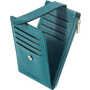 Womens Wallet Slim RFID Blocking Bifold Multi Card Case Wallet with Zipper Po... - Picture 1 of 7
