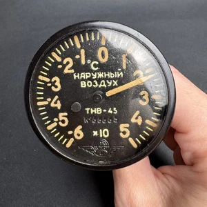 Flugzeug Militär Mig Außenluftthermometer TNV-43, funktionstüchtig. UdSSR - Bild 1 von 8