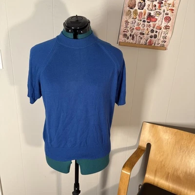 Suéter suéter cuello falso HAMPSHIRE Studio para mujer talla L azul cobalto ultra suave Foto 1 de 4