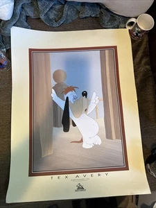 Poster Tex Avery Droopy Dumb Hounded 1943 23,5x31,5” Demoni e Merveille - Foto 1 di 8