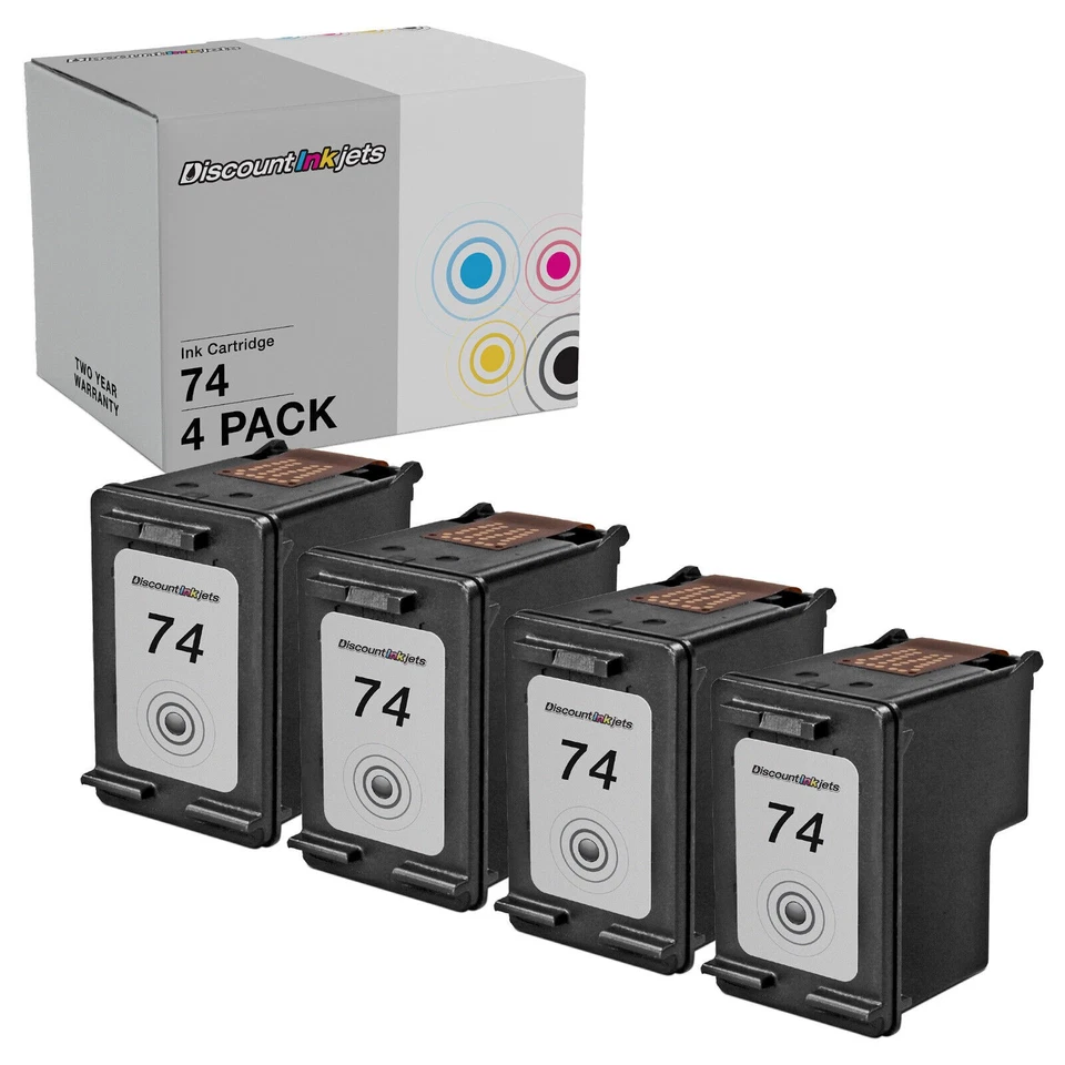 4 CB335WN BLACK Printer Ink Cartridge for HP 74 HP74 PhotoSmart C4588 C4599