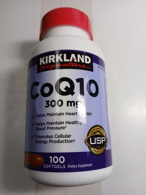 Kirkland Signature CoQ10 300 mg 100 cápsulas blandas - salud cardíaca y energía caducidad 08/2026 Foto 1 de 4