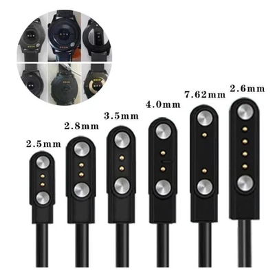 Universal Smart Watch Charging Cable 2/4Pin USB Data Magnetic Charger - Image 1 of 4