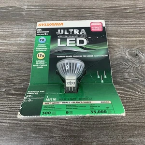 sylvania syl led 6w mr16 flood dimmable 20w replacement New! - Picture 1 of 6