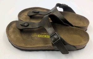 Sandalias Birkenstock Gizeh Cuero Corcho Marrón Metálico EE. UU. 40 260  - Imagen 1 de 4