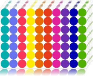 1400 PCS Colored Dot Stickers Round Color Coding 3/4 INCH, 10 Color/1400pcs  - Picture 1 of 7