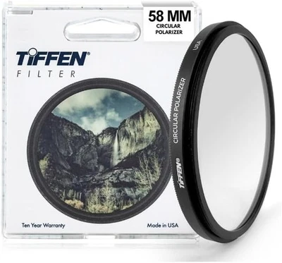 Tiffen 58CP Slim 58mm Circular Polarizer Filter for Camera Lens, Glare  - Image 1 of 2