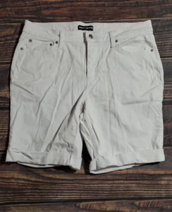 DKNY Jeans white Cuffed Woman's Size 16 Denim Shorts 35X9 - Picture 1 of 5