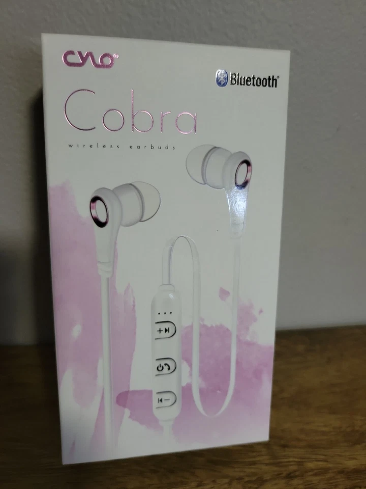 CYLO Cobra Bluetooth Wireless Earbuds White CY3298 New - Image 1 of 4