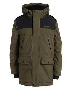 Timberland Big Boys Monroe Snorkel Hooded Jacket Green NWT Size M 10-12 - Picture 1 of 3