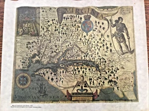 (3) Vtg Maps 1482 Map of the World -1675 London to Oxford- 1612 Map of Virginia - Picture 1 of 14