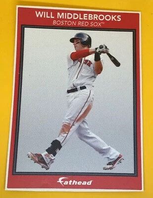 Will Middlebrooks Red Sox MLB FATHEAD Small Ad Panel Poster 6” x 4" Graphics - Image 1 of 4