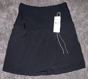Leilani Black High Waist Control Skirtini Swim Bottom, US 6 - Picture 1 of 4