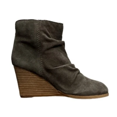 Botas de cuña de cuero de gamuza gris Bailey Diba para mujer talla 8,5 nuevas sin caja Foto 1 de 4