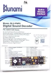 Decodificador de sonido DCC inalámbrico escala HO SoundTraxx 885614 Blunami BLU-PNP8 GE - Imagen 1 de 3